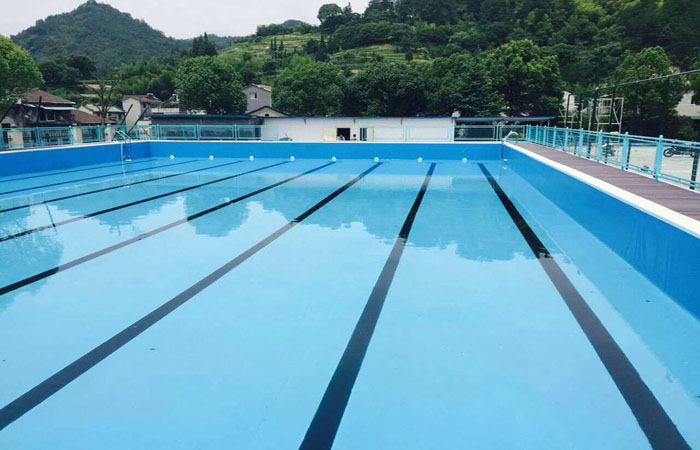河北山庄度假村拆装式游泳池工程案例
