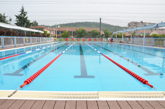 热烈庆祝我司建成山东省国标室外拆装式游泳池